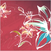 Hand-painted style lily