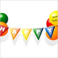 happy birthday balloon vector
