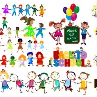 happy children vector
