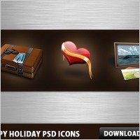 Happy Holidays Free PSD Icons