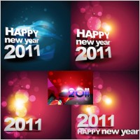 happy new year 2011 background vector