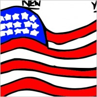 Happy New Year Us Flag clip art