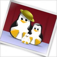Happy Penguins Family Photo clip art
