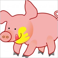 Happy Pig clip art