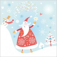 happy santa claus vector