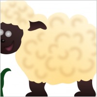 Happy Sheep Cartoon