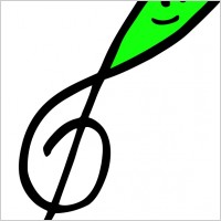 Happy treble clef