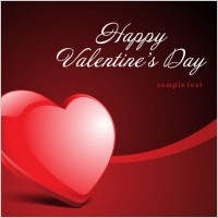 Happy Valentine&rsquo;s Day Heart Vector Card