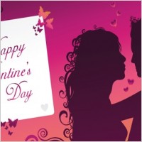 Happy Valentines day greeting card