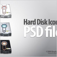 Hard Disk Icons Free PSD