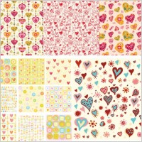 heart background vector cute pursuit