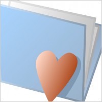 Heart Folder clip art