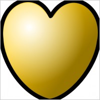 Heart Gold Theme clip art