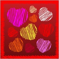 Heart Scribbles Vectors