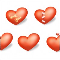 Heart Valentine Day icons pack