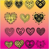 Heart Vector Doodles