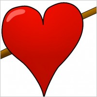 Heart-arrow clip art