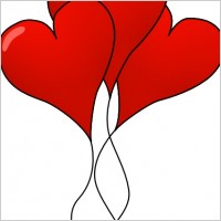 Heart-ballons clip art
