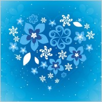 heartshaped flowers composed of vector
