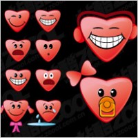 Heart-shaped icon on the theme of expression