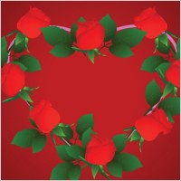 heartshaped rose border clip art