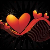 heart-shaped vector -2 dynamic lines background