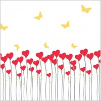 heartshaped vector butterfly can