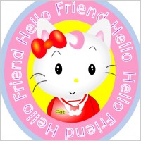 Hello Friend Cat clip art