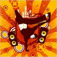 hip hop theme vector