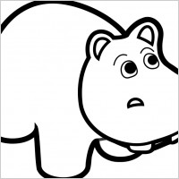 Hippo Line Art