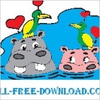Hippos and Birds in Love