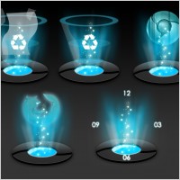 Hologram Dock icons icons pack