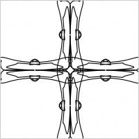 Holy Greek Cross Outline clip art