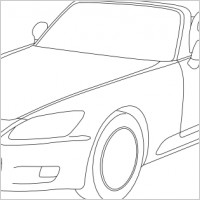 Honda car outline free vector #5