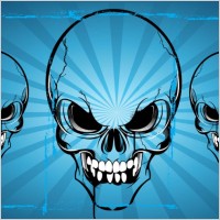 Horror Skulls Vector Art