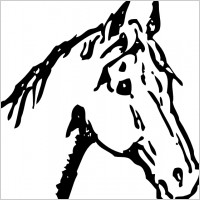 Horse Head clip art