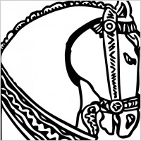 Horse Head clip art