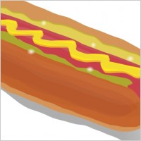 Hot Dog Sandwich  clip art