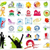 house theme logo graphics vector