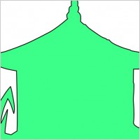 House With Plants Outline clip art