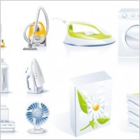 household appliances icon vector