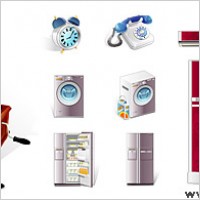Household appliances telephone icon vector material
