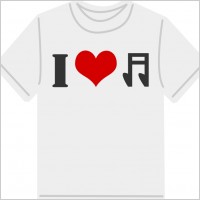 I Love music T-shirt