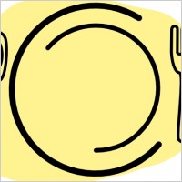 Iammisc Dinner Plate With Spoon And Fork clip art