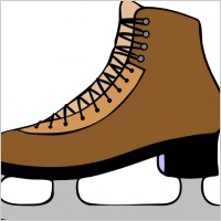Ice Skate Shoe clip art