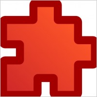 Icon Puzzle Red clip art