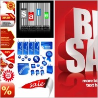 icon vector discount sales posters