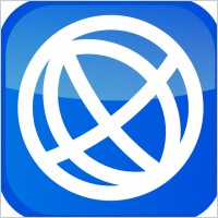 Icon With Globe clip art