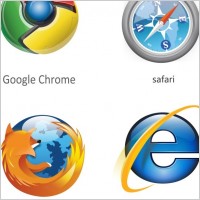 ie chrome firefox safari icon vector