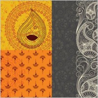 india ham pattern vector background